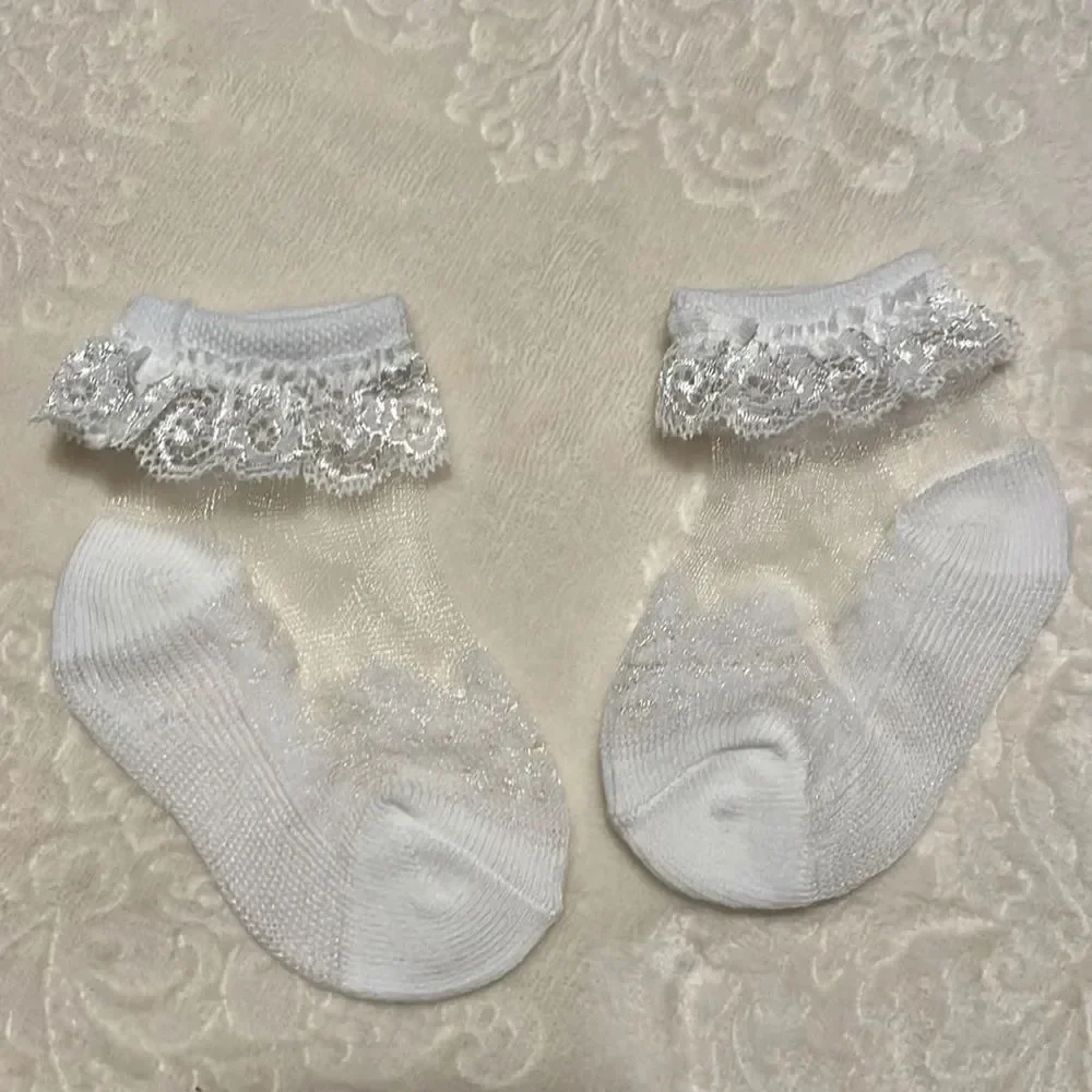 BABY / TODDLER SOLID LACE BREATHABLE SOCKS